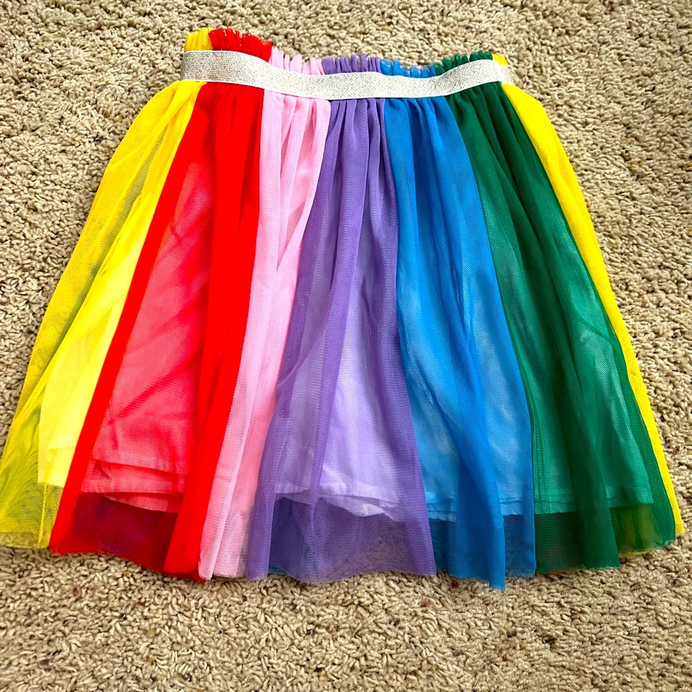 Hanna Andersson rainbow tulle skirt 120cm US 6-7